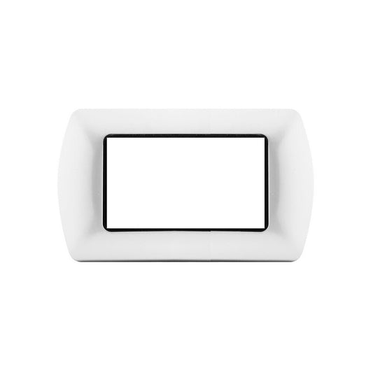 PLACCHETTA PLACCA BIANCO COMPATIBILE LIVING 3 POSTI COPRI INTERRUTTORE CL 119
