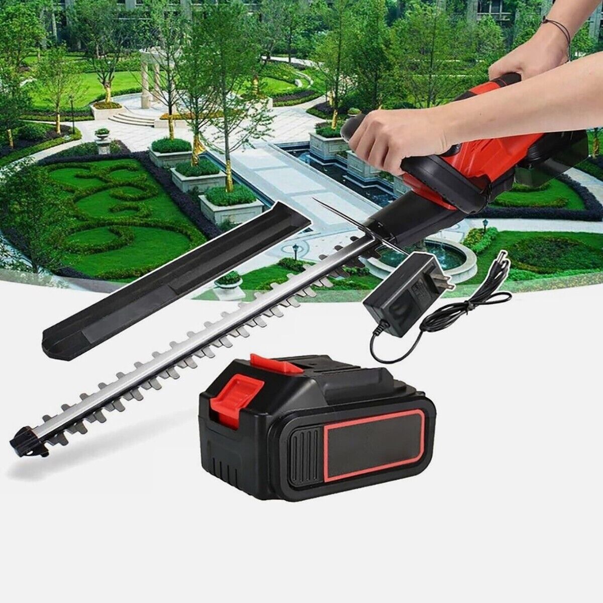 TAGLIASIEPI ELETTRICO SENZA FILO 88V 600W 2 BATTERIE LAMA 520MM VELOCE GIARDINO