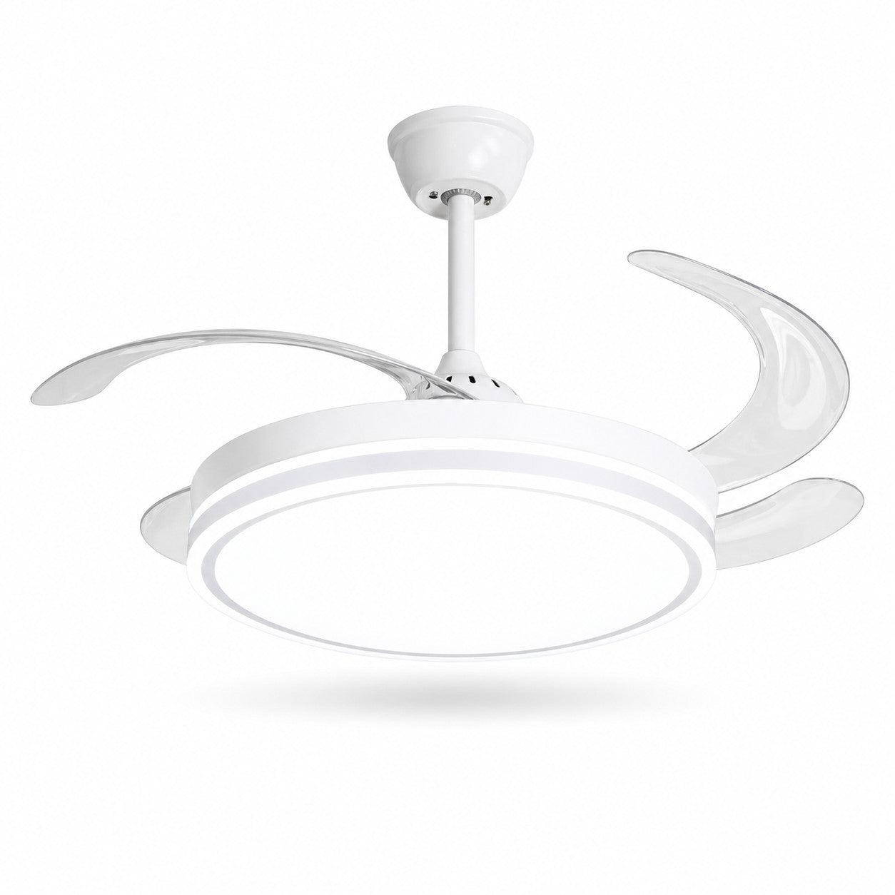 VENTILATEUR DE PLAFOND LUMIÈRE LED 60W PALES RÉTRACTABLES 42" TÉLÉCOMMANDE 8933K