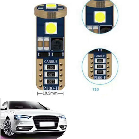 PAIRE D'AMPOULES 3 LED SMD T10 3030 VOITURE 6000K CANBUS 2.4W AMPOULE 12V CA02715
