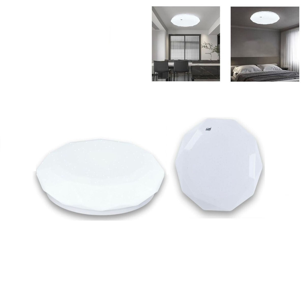 PLAFONIERA LED 36W 3000K-4000K-6500K LUCE REGOLABILE STILE DIAMANTE 31598
