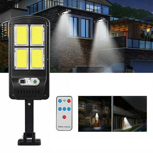 PROJECTEUR LAMPADAIRE SOLAIRE PHOTOVOLTAÏQUE CAPTEUR 4 LED COB TE-B0537
