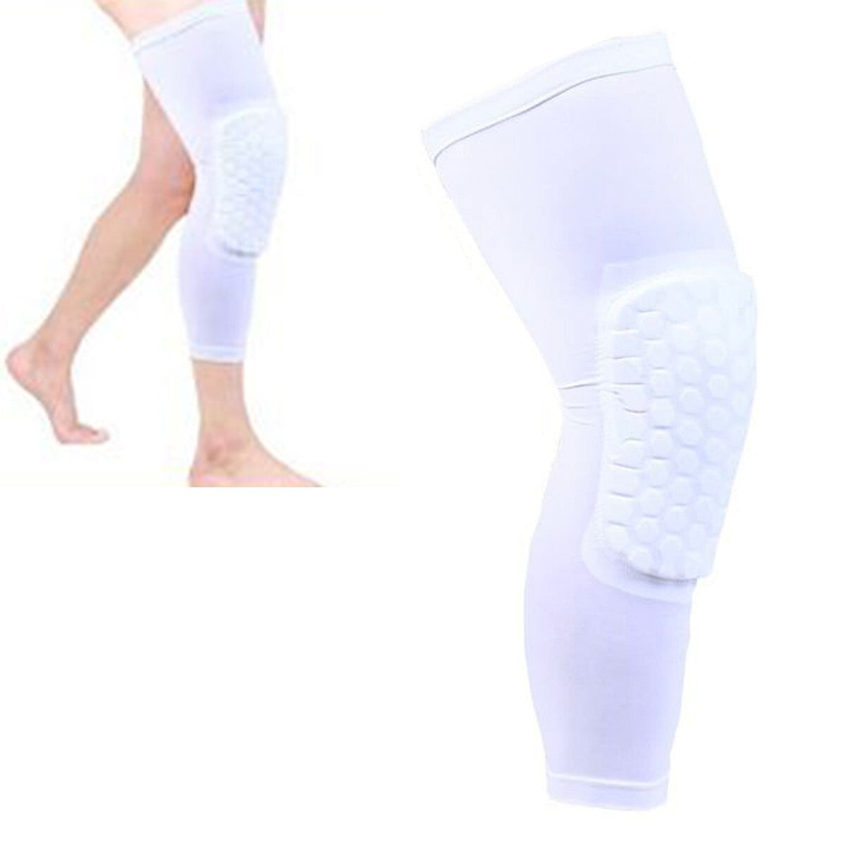 GINOCCHIERA FASCIA GINOCCHIO ELASTICA TUTORE BIANCA SPORT ORTOPEDICA TAGLIA XL