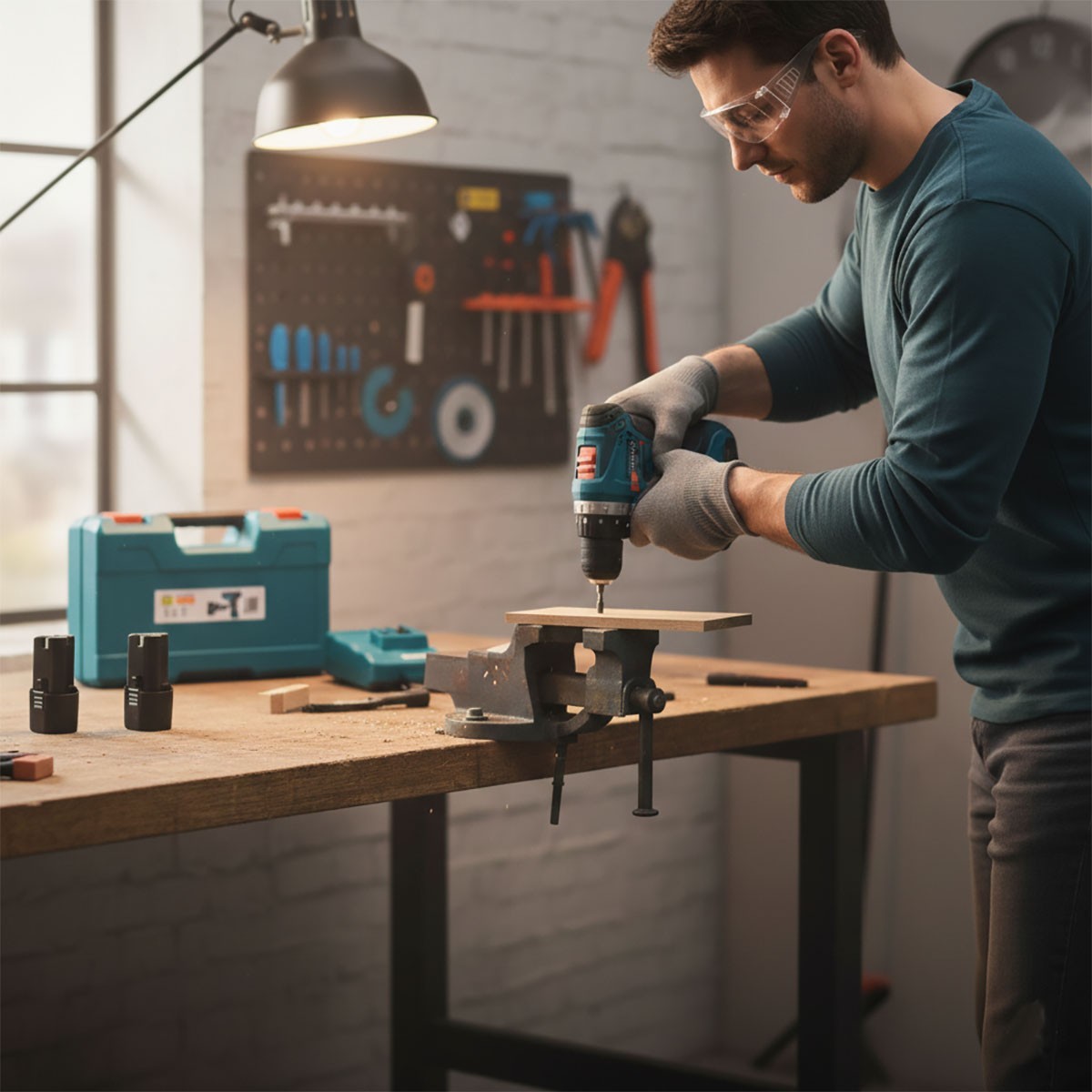 MINI SMERIGLIATRICE ANGOLARE E TRAPANO ELETTRICO A BATTERIA 48V  VALIGETTA 08347