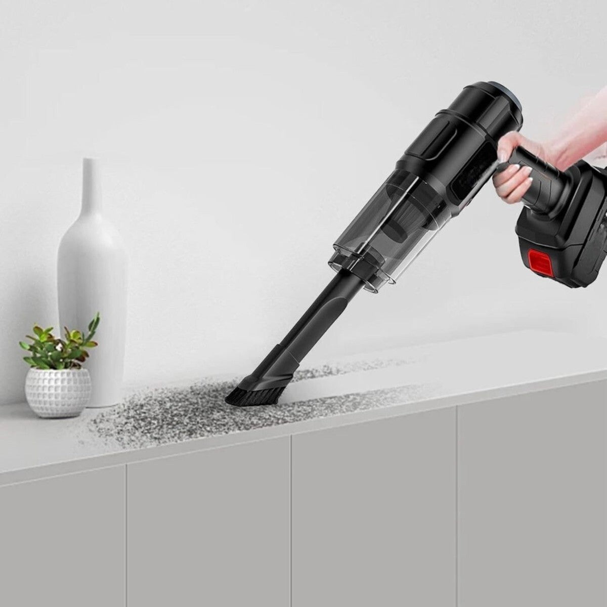 ASPIRAPOLVERE ASPIRABRICIOLE PORTATILE SENZA FILI BATTERIA AUTO CASA 24V ST-6631