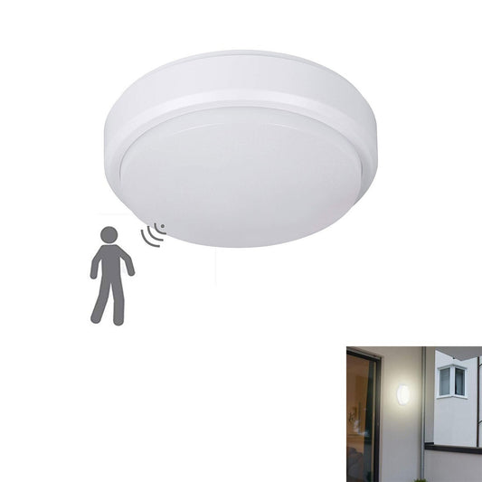 PLAFONNIER LED 9W DOME ROND CIRCULAIRE CAPTEUR DE MOUVEMENT IP56 BLANC 4000K 1552