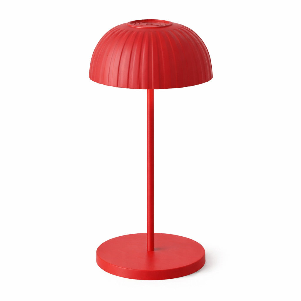 LAMPADA TAVOLO LED RICARICABILE ROSSA TOUCH USB BATTERIA 2000MAH DESIGN LPT144
