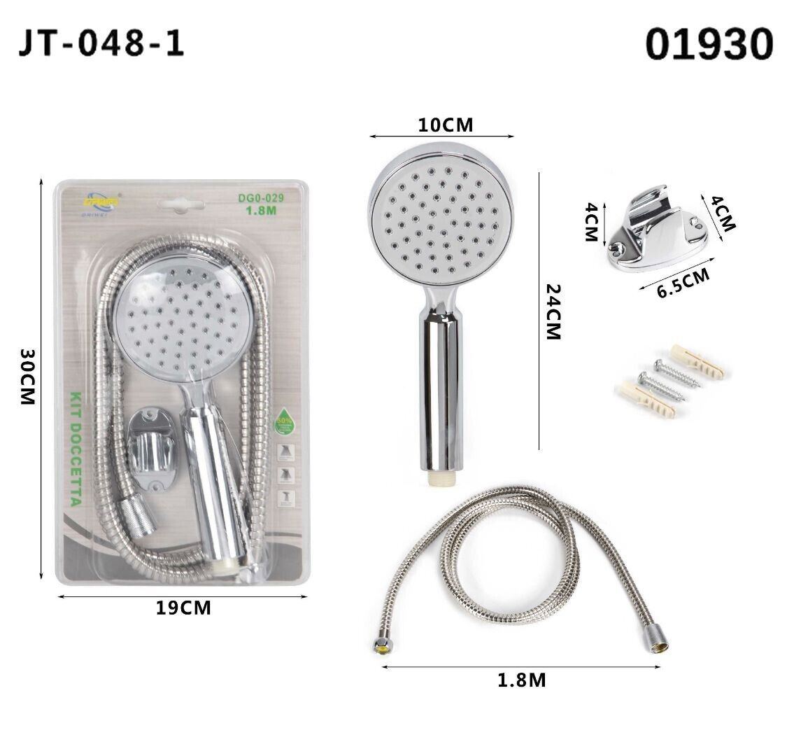 SOFFIONE BRACCIO DOCCINO UNIVERSALE BAGNO DOCCIA VASCA TUBO ROTONDO 01930