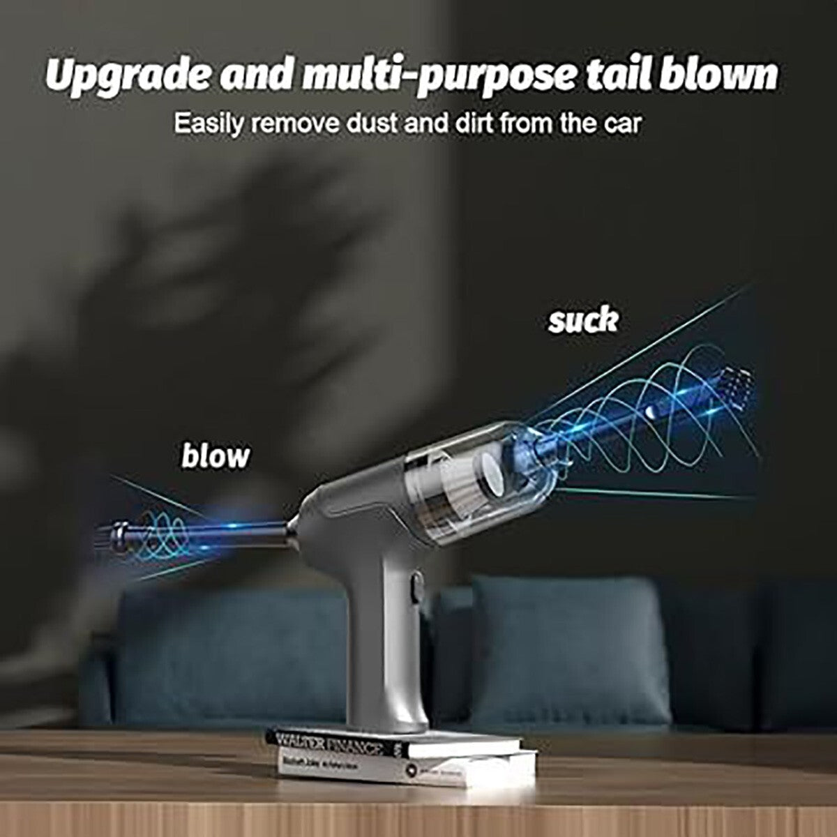 ASPIRAPOLVERE 3 IN 1 SENZA FILI RICARICABILE AUTO CASA UFFICIO ASPIRA SOFFIA USB