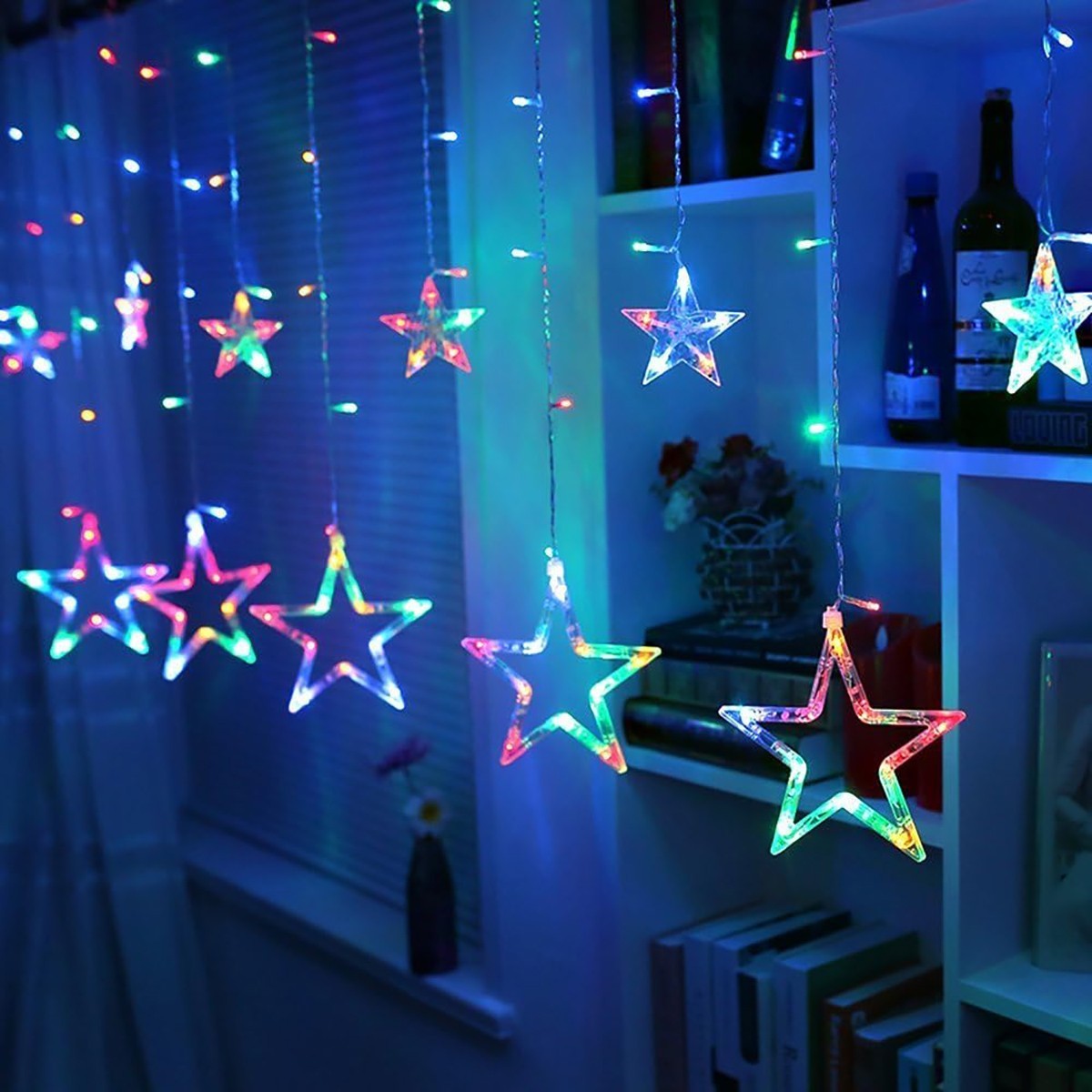 GUIRLANDE LUMINEUSE ÉTOILE LUMIÈRE RGB COULEURS ÉTOILES LUMIÈRES LED NOËL FÊTES DÉCORATIONS