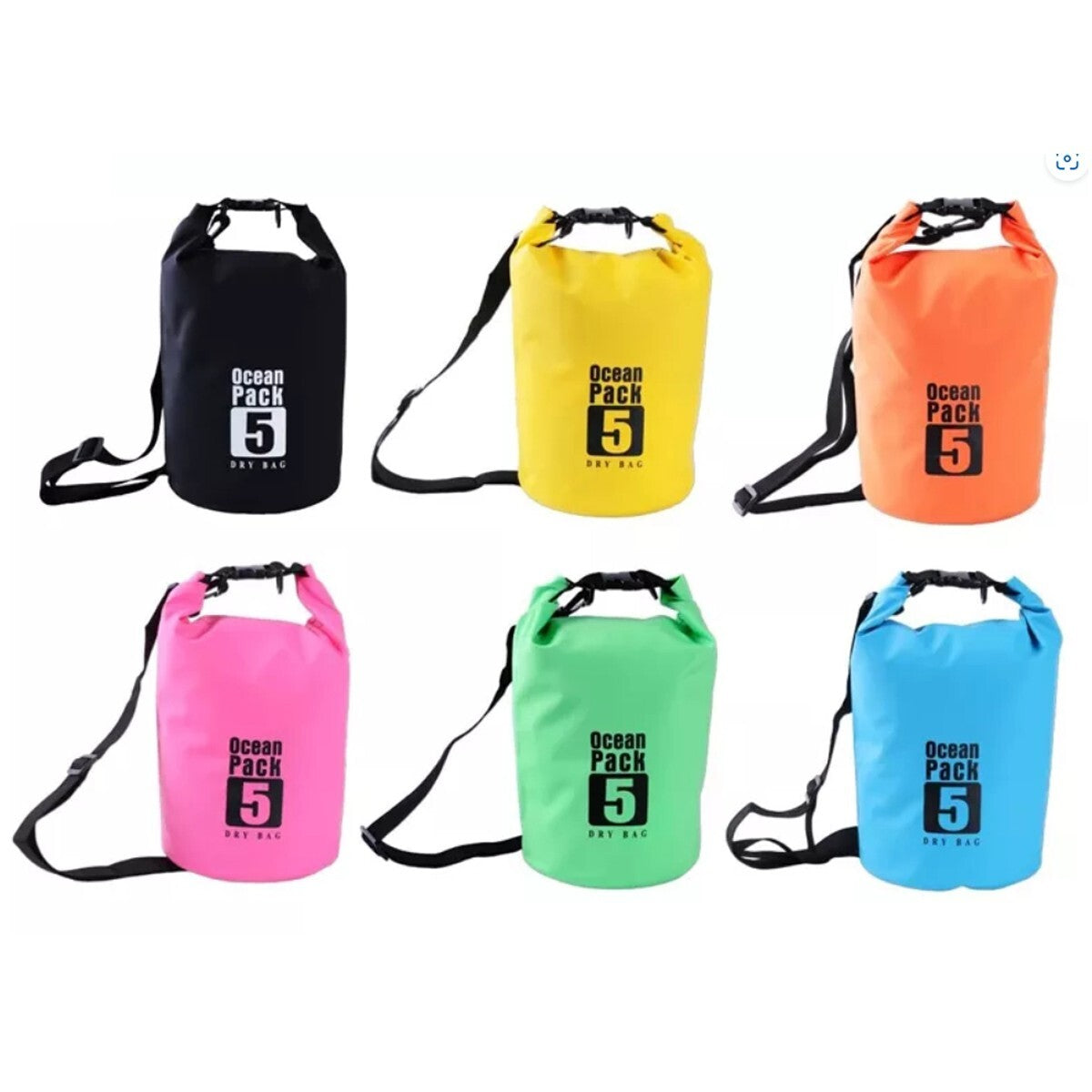 OCEAN PACK BORSA IMPERMEABILE 5LT OUTDOOR MARE SPIAGGIA SPORT SACCA TRACOLLA