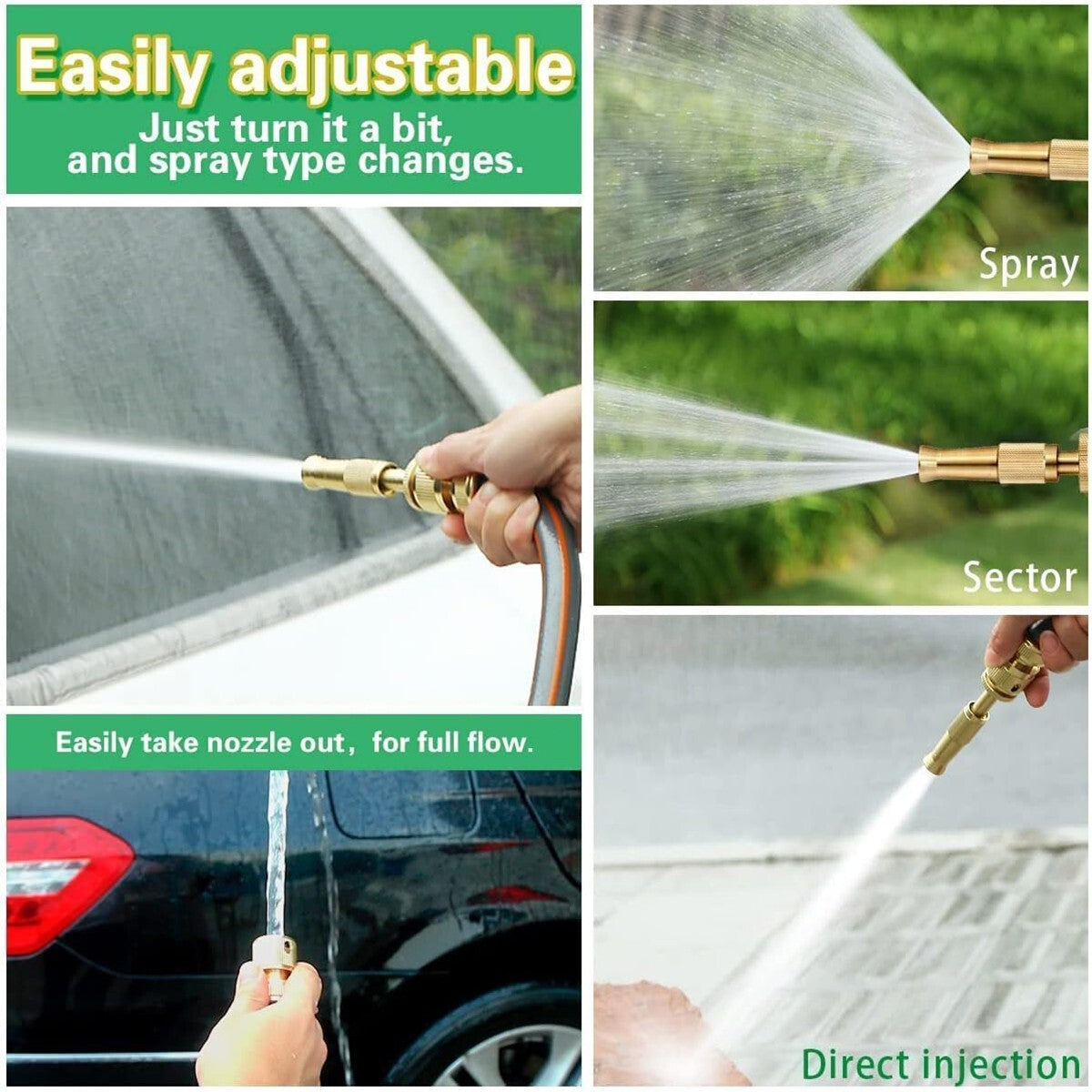 UGELLO EN LAITON POUR PISTOLET DE PULVÉRISATION UGELLO TUYAU D'ARROSAGE 1/2 POUCE POUR JARDIN VOITURE