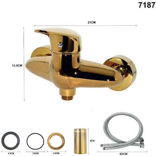 RUBINETTO MISCELATORE DORATO ORO CASA VASCA LAVABO LAVANDINO KIT MONTAGGIO 7187