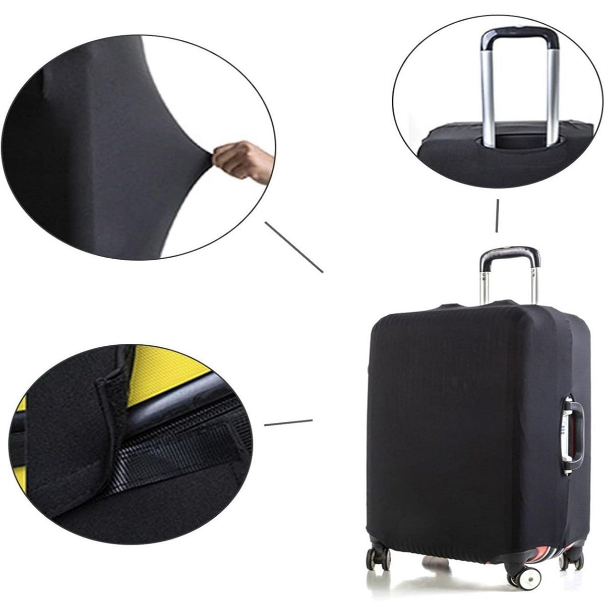HOUSSE VALISE TROLLEY BAGAGE ÉLASTIQUE PROTECTION TAILLE XL