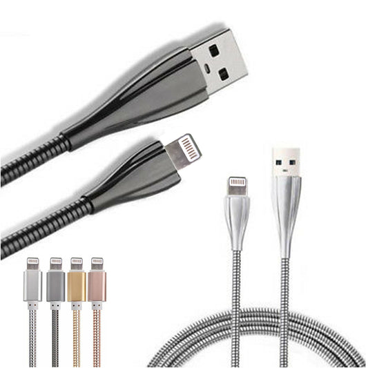 CÂBLE USB CHARGE TRANSFERT DE DONNÉES smartphone COMPATIBLE IPHONE IOS ACIER