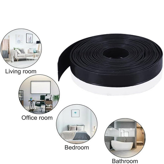 GUARNIZIONE ADESIVA PARAFREDDO PARASPIFFERI PORTE FINESTRE NERO 35MM