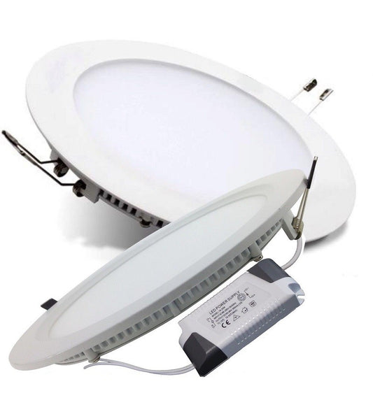 FARO FARETTO PANNELLO LED ULTRA SLIM 6W INCASSO MOLLA ROTONDO TONDO LUCE CALDA