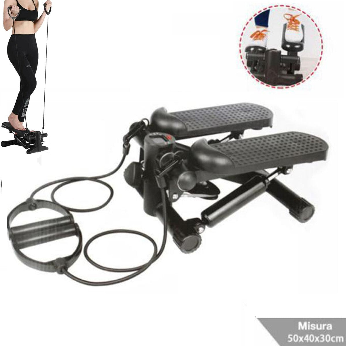 STEPPER ALLENAMENTO CARDIO FITNESS PALESTRA ANTISCIVOLO MOVIMENTO VERTICALE*