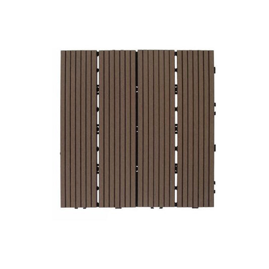 DALLE EXTÉRIEURE JARDIN EFFET BOIS SOL ANTIDÉRAPANT À EMBOÎTEMENT 73555