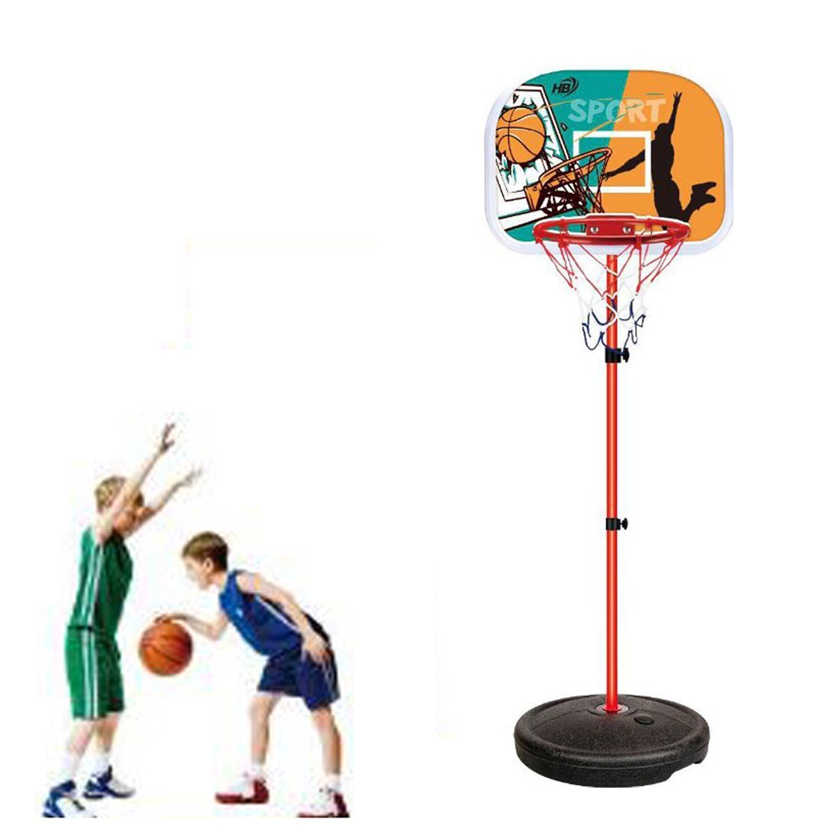 PANIER DE BASKET RÉGLABLE AVEC TABLEAU ET BALLE POUR ENFANTS SMALL 94937