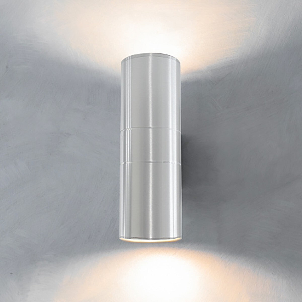 APPLIQUE DA PARETE LED LAMPADA ESTERNO DESIGN MODERNO ALLUMINIO ARGENTO SILVER