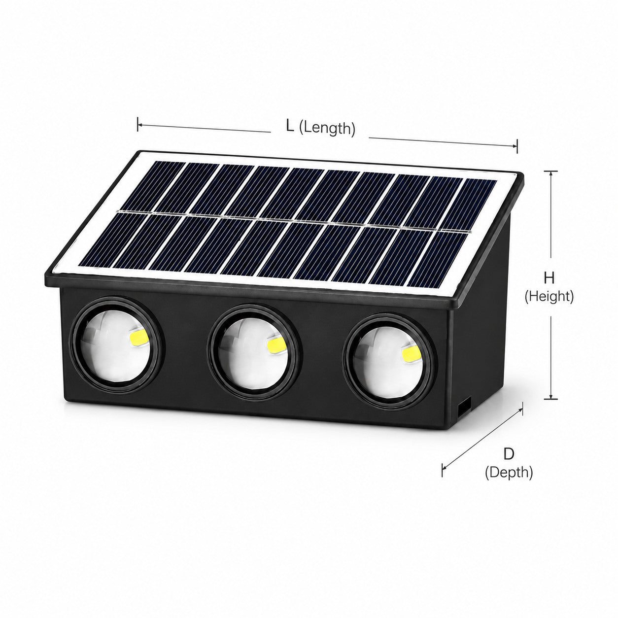 APPLIQUE LAMPE 6 LED MURALE SOLAIRE IP65 BLANC FROID JARDIN TE-B0574