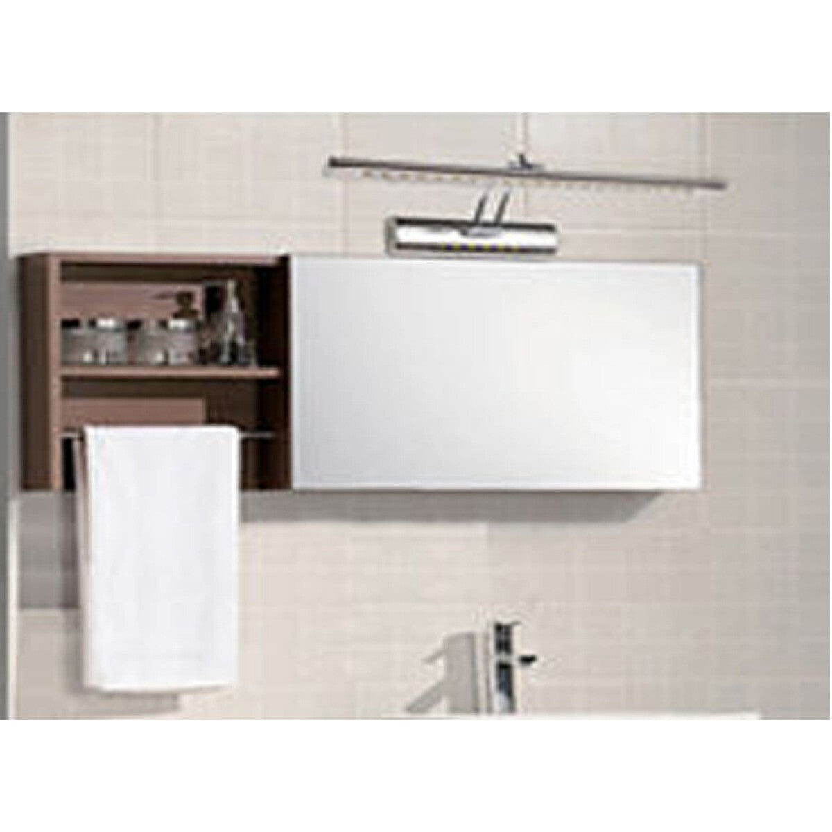 APPLIQUE MURALE SALLE DE BAIN MIROIR 27 LED 5050 LUMIÈRE CHAUDE CHROMÉE