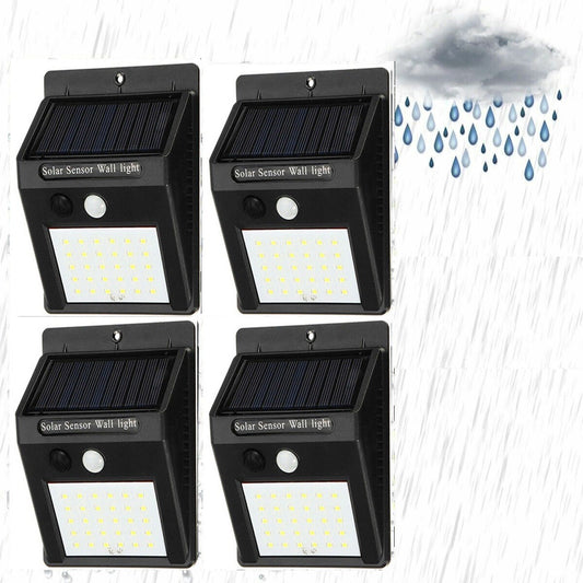 4 SPOTS 30 LED SOLAIRES EXTÉRIEURS LAMPE JARDIN SPOT PHOTOVOLTAÏQUE DÉTECTEUR