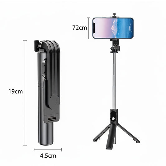 PERCHE À SELFIE SANS FIL SMARTPHONE BLUETOOTH ET TRÉPIED AVEC TÉLÉCOMMANDE 05680