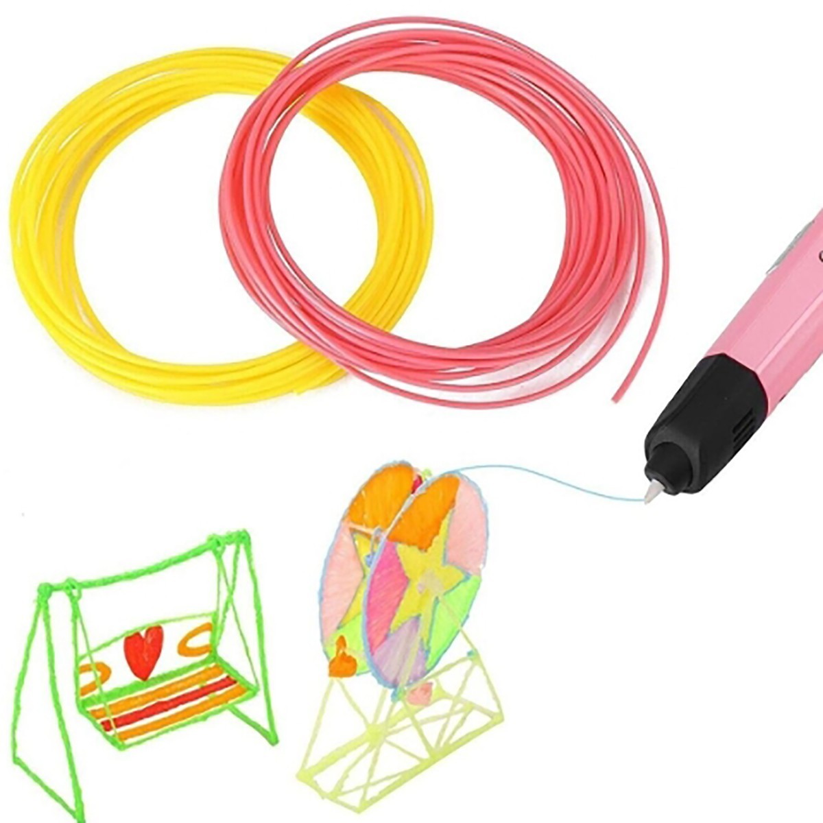 KIT 20 FILAMENTI MISTE PER PENNA 3D PLA DISEGNI RICARICA RICAMBIO VARI COLORI