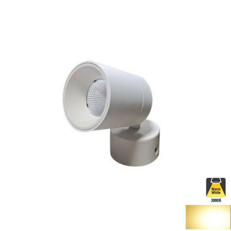 FARETTO LED SOFFITTO ORIENTABILE 7W LUCE CALDA MODERNO BIANCO APPLIQUE SPOT LED