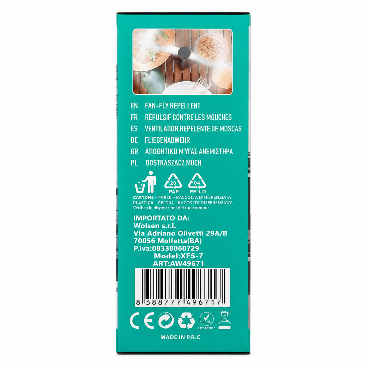 SCACCIAMOSCHE ELETTRICO PER ZANZARE DA TAVOLO 1W BATTERIE AA ARRANGO AW49671
