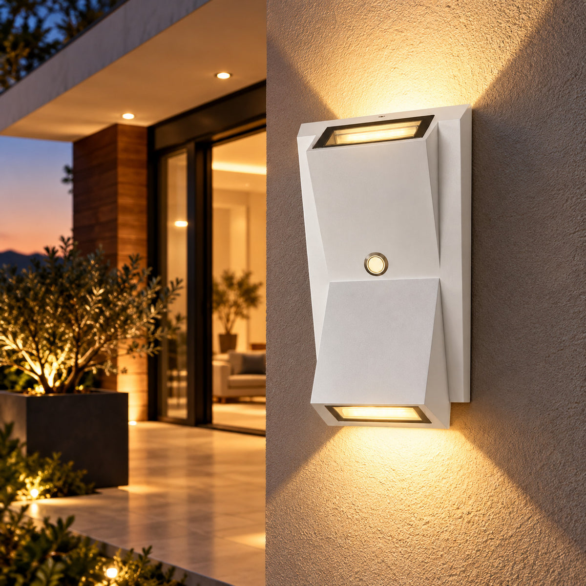 APPLIQUE LED 10W ESTERNO LAMPADA PARETE BIANCA IP65 3000K 4000K 6000K ET-31697