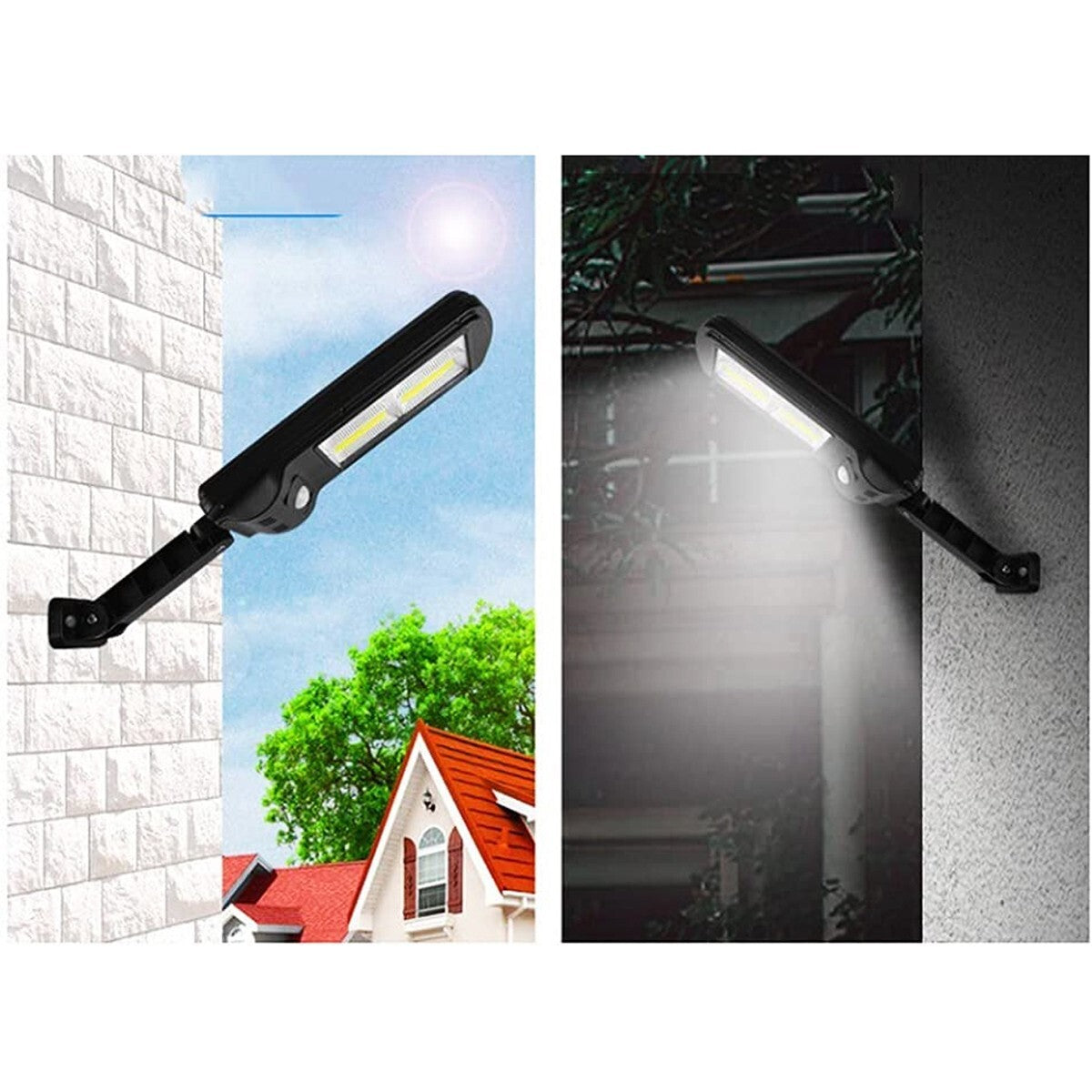 PROJECTEUR LAMPADAIRE SOLAIRE PHOTOVOLTAÏQUE CAPTEUR 4 LED COB TE-B0537
