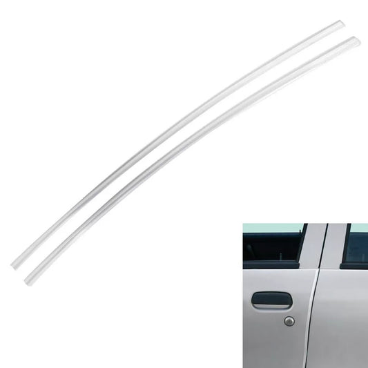 SET 2 PROTEGE-PORTES DE VOITURE TRANSPARENTS À CLIPSER PVC 65CM PROTECTION DE PORTE 03043