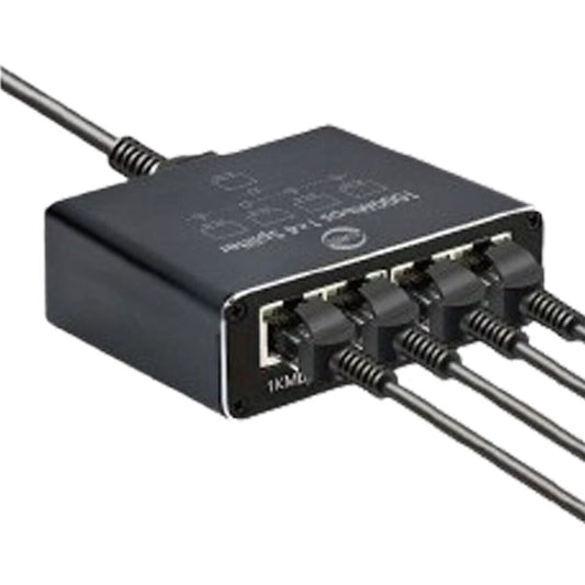 SPLITTER 1×4 RETE LAN RJ45 ETHERNET 1000MBPS GIGABIT TV DECODER MODEM HUB