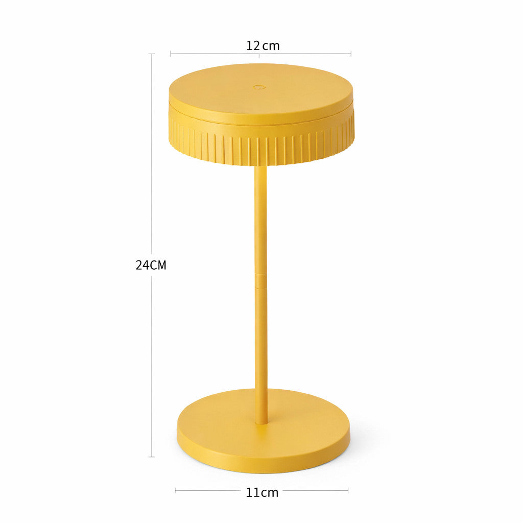 LAMPADA TAVOLO LED RICARICABILE TOUCH USB 2000MAH DESIGN MODERNO GIALLO LPT146