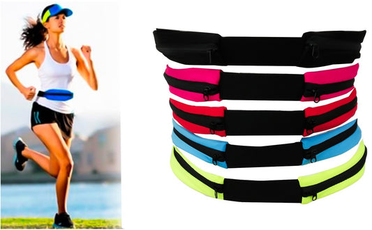 SAC BANANE SPORTIF AVEC DOUBLE POCHE ZIPPÉE SALLE DE SPORT COURSE À PIED Entraînement 2 COMPARTIMENTS