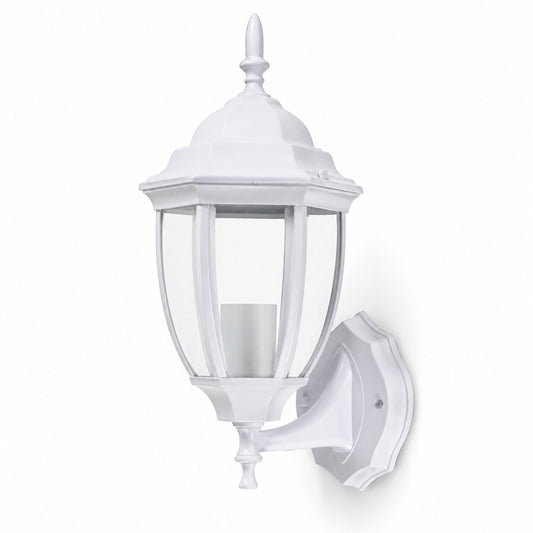 APPLIQUE DA ESTERNO LANTERNA BIANCA PARETE E27 MAX 60W CLASSICA GIARDINO IP44 A2