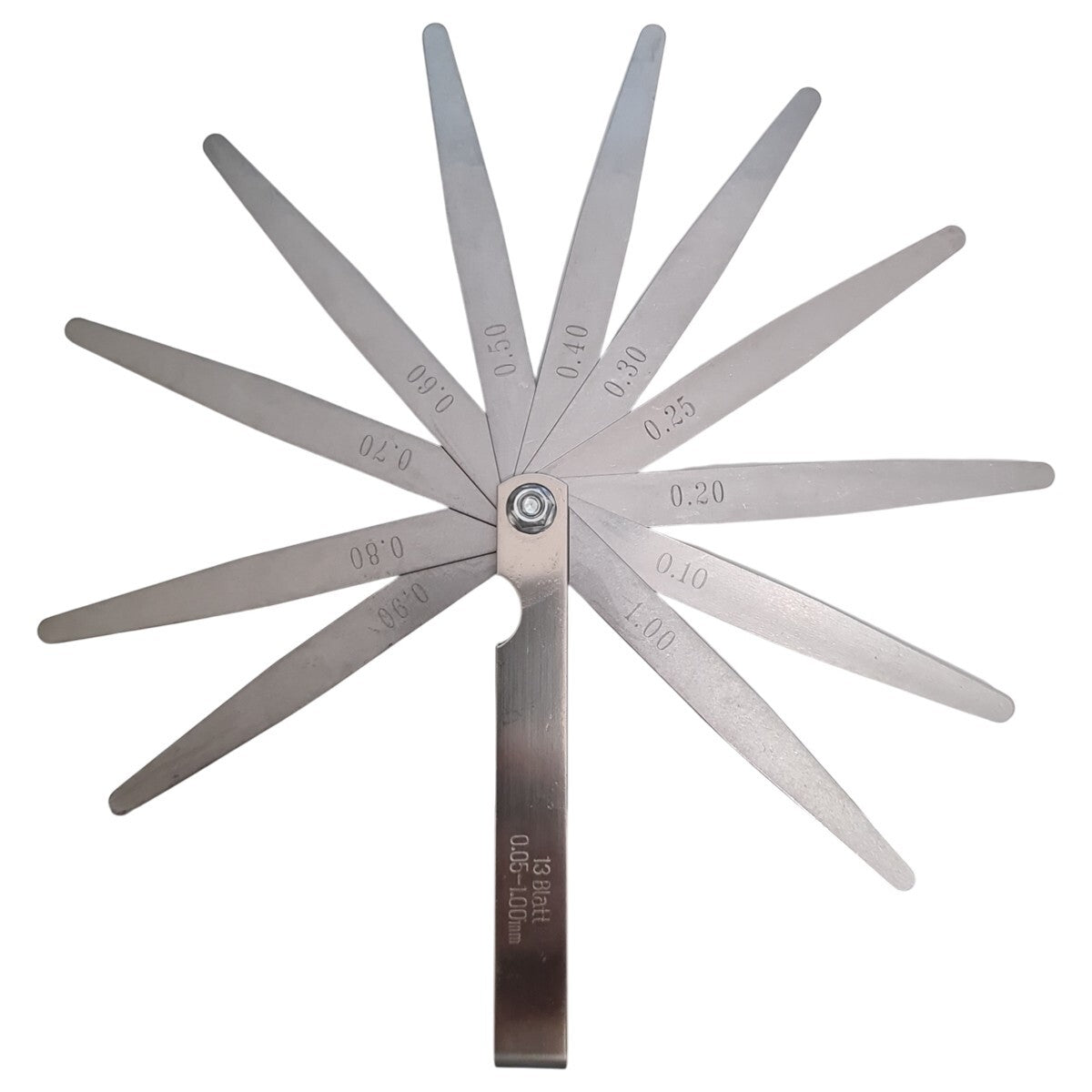 SPESSIMETRO VALVOLE DI PRECISIONE 13 LAME DI SPESSIMETRO IN ACCIAIO 0.05-1.00mm