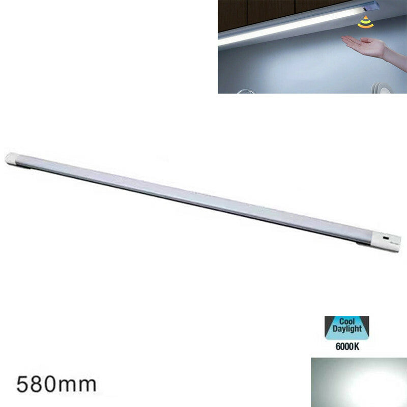 BARRA A LED CUCINA ARMADIO LUCE FREDDA SENSORE MOVIMENTO MANO RICARICABILE 58CM