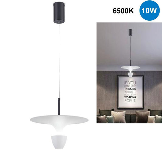 LUSTRE SUSPENSION INDUSTRIELLE MODERNE PLAFONNIER LED BLANC FROID 6500K