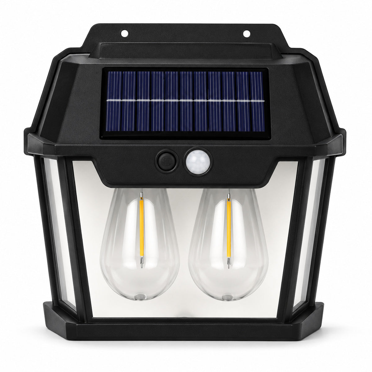 APPLIQUE LAMPE DOUBLE LED MUR MURAL EXTÉRIEUR SOLAIRE CRÉPUSCULAIRE JARDIN