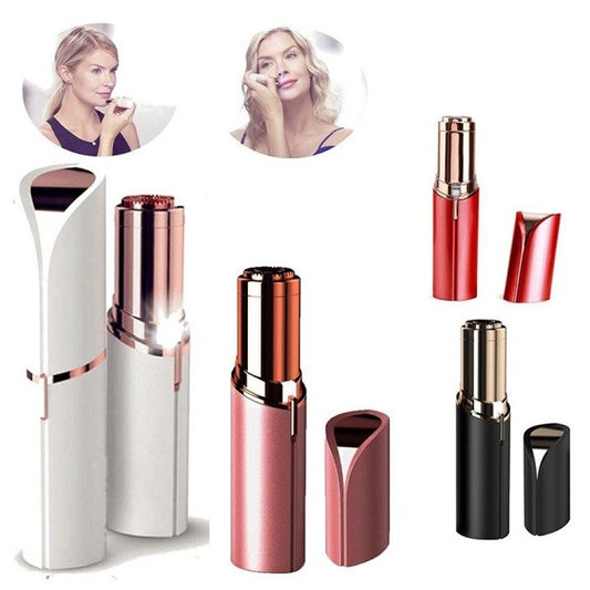 ÉPILATEUR PORTABLE FEMME ROUGE À LÈVRES ENLÈVE ÉLIMINE POILS VISAGE SOURCILS MOUSTACHE