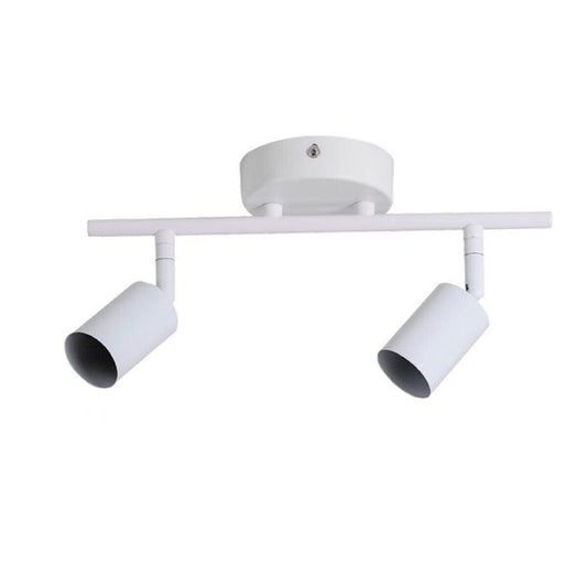 APPLIQUE 2 FARETTI SOFFITTO SOSPENSIONE PLAFFONIERA ORIENTABILI GU10 LED BIANCO