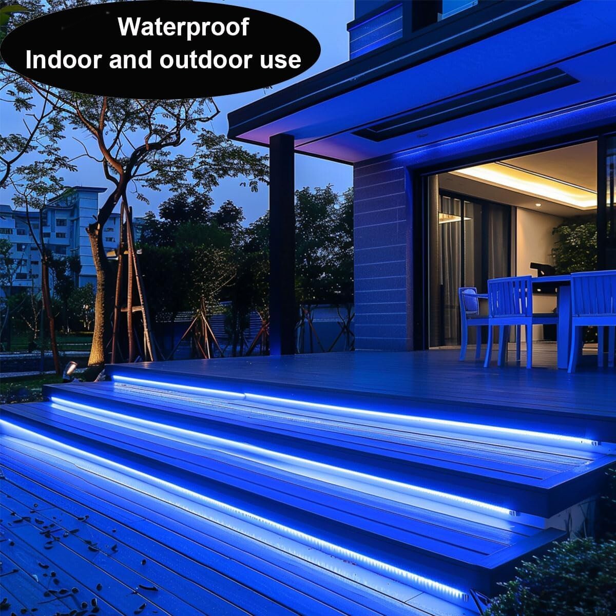 STRISCIA LED SMD 9W 10MT IP66 IMPERMEABILE LUCE BLU ESTERNO INTERNO