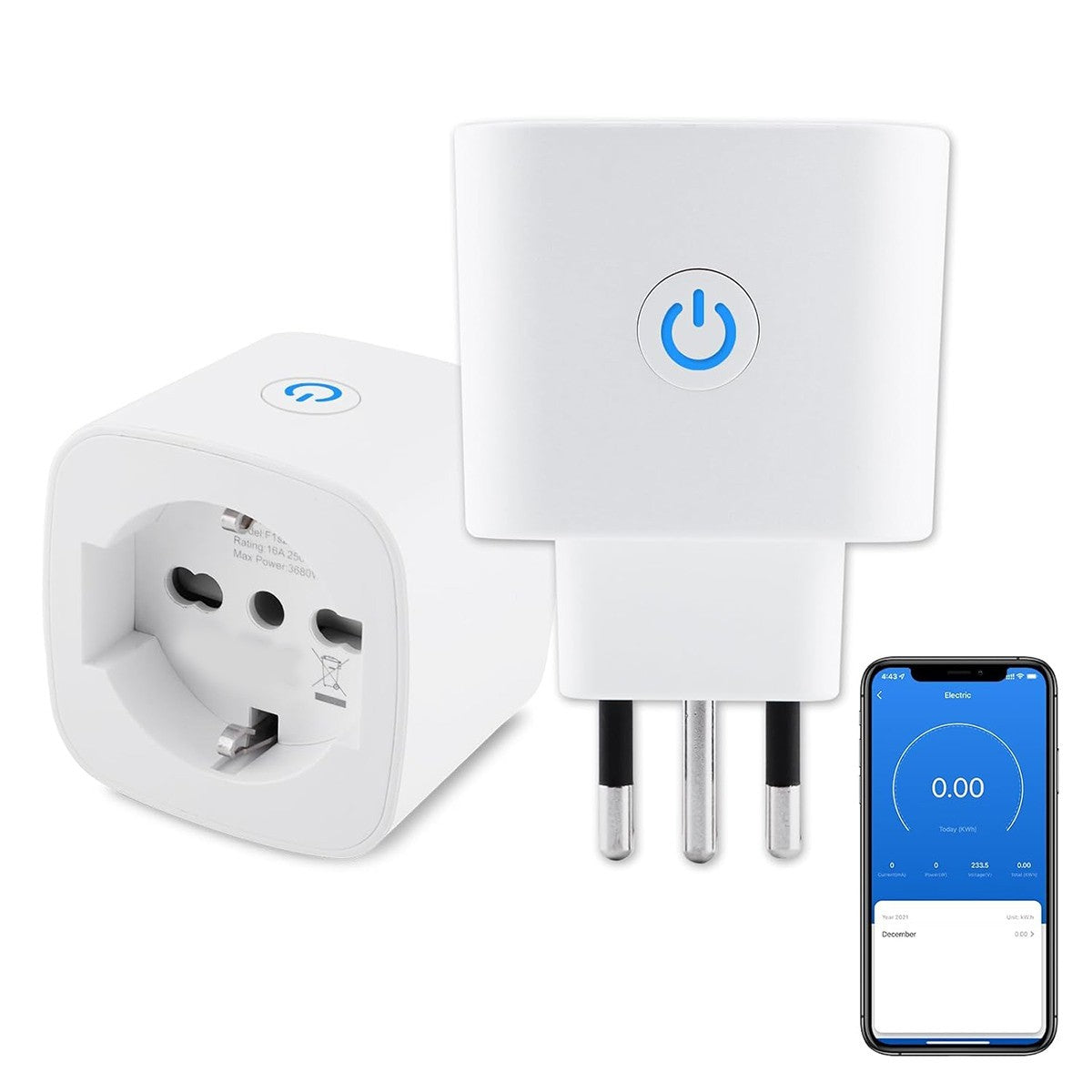 PRESA INTELLIGENTE WIFI 10A SMART LIFE TUYA PLUG SHUKO TIMER ALEXA GOOGLE HOME