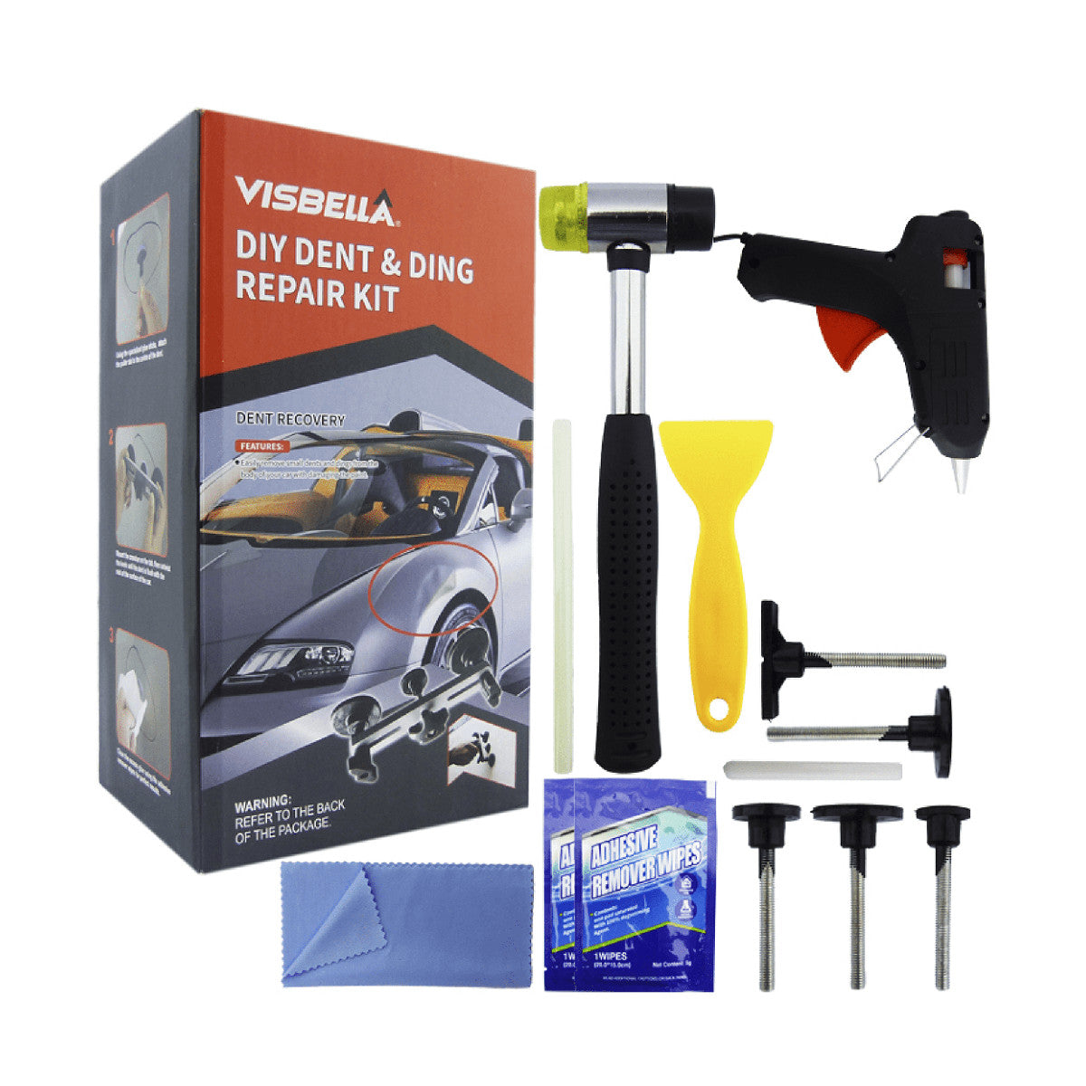 KIT RÉPARATION BOSSES CARROSSERIE VOITURE PEINTURE INTACTE GLUE VISBELLA