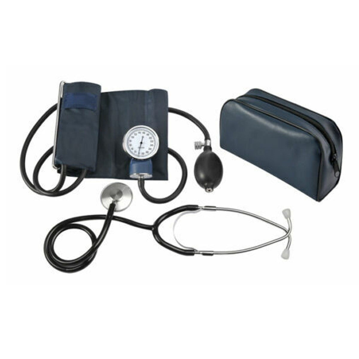 TENSIOMÈTRE ANÉROÏDE AVEC STÉTHOSCOPE POCHETTE MANUEL