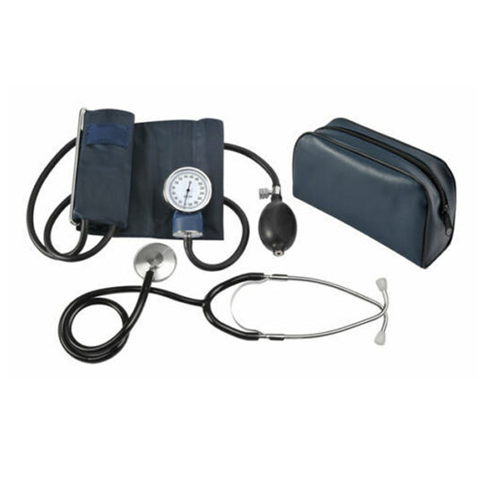 TENSIOMÈTRE ANÉROÏDE AVEC STÉTHOSCOPE POCHETTE MANUEL